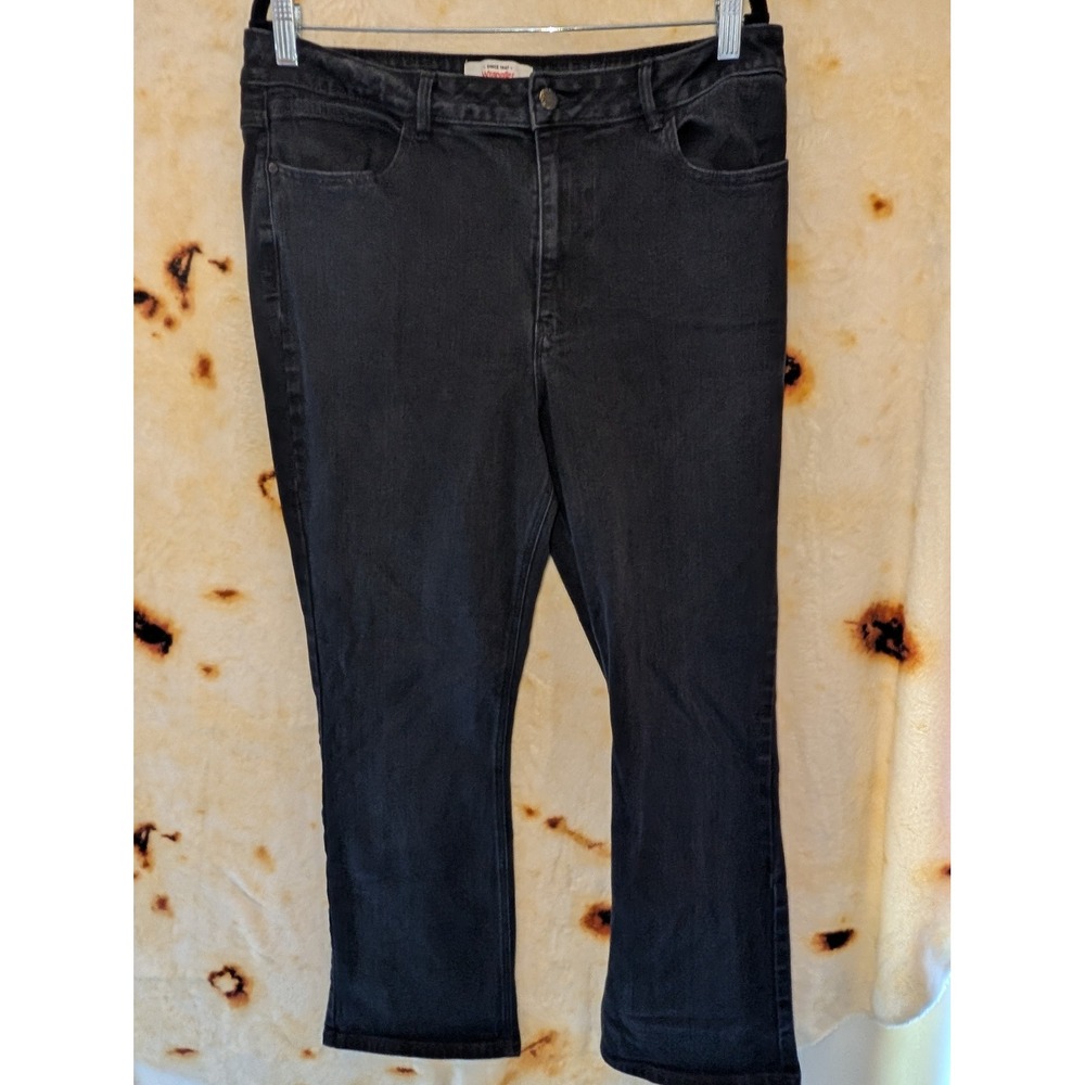 Wrangler Jeans Womens 16/36 Black High Rise Bootcut Kick Flare Denim